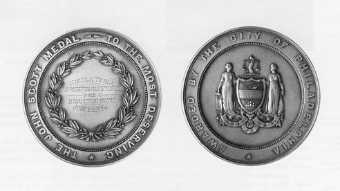 The John Scott Medal from The City of Philadelphia.